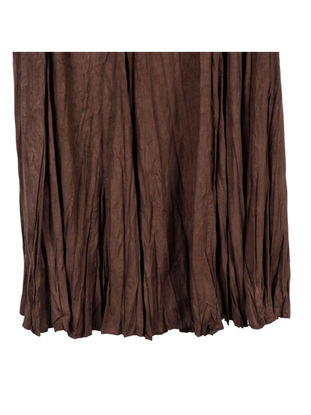 Cato Vegan Leather Midi Skirt M NEW Brown Boho Fairy Festival Whimsigoth Prairie - Picture 3 of 7
